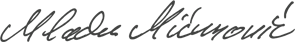 Mladen Micunovic signature